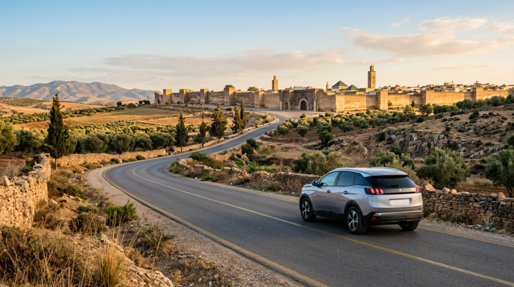 louer une voiture à Fès pour visiter Meknès